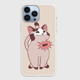 Чехол для iPhone 13 Pro Max с принтом Pop Cat ,  |  | Тематика изображения на принте: baby | cat meme | kitty | meme | meow | pop cat | буп | взгляд кота | голова кота | детям | животные | звери | киска | кот мем | коты | котята | кошак | кошка | малыш | мемы | мультяшный | мяу | питомец | приколы | пушистый