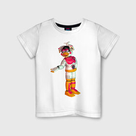 Детская футболка хлопок с принтом Фантайм Чика , 100% хлопок | круглый вырез горловины, полуприлегающий силуэт, длина до линии бедер | fnaf | аниматроник | пиццерия | робот | фантайм чика | чика