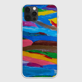 Чехол для iPhone 12 Pro Max с принтом Картина абстракция , Силикон |  | абстракция | картина | краска | масло | полосы | холст | цвет | яркость