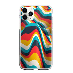 Чехол для iPhone 11 Pro матовый с принтом Цветные волны , Силикон |  | abstract | color | waves | абстракция | волны