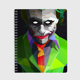 Тетрадь с принтом Джокер , 100% бумага | 48 листов, плотность листов — 60 г/м2, плотность картонной обложки — 250 г/м2. Листы скреплены сбоку удобной пружинной спиралью. Уголки страниц и обложки скругленные. Цвет линий — светло-серый
 | Тематика изображения на принте: джокер
картинка шутник
бэтмен