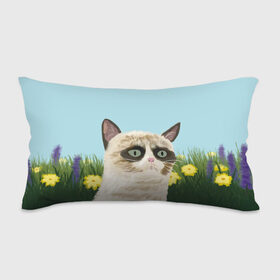 Подушка 3D антистресс с принтом Grumpy Cat , наволочка — 100% полиэстер, наполнитель — вспененный полистирол | состоит из подушки и наволочки на молнии | grumpy cat | весна | кот | котэ | кошка | сердитая кошка | цветок | цветы