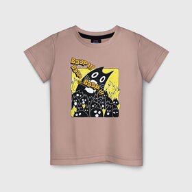 Детская футболка хлопок с принтом Pop Cat , 100% хлопок | круглый вырез горловины, полуприлегающий силуэт, длина до линии бедер | pop cat | wide mouthed popping cat | арты | буп | мемы