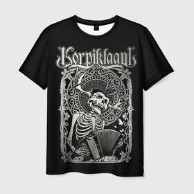Мужская футболка 3D с принтом Korpiklaani , 100% полиэфир | прямой крой, круглый вырез горловины, длина до линии бедер | korpiklaani | metal | shaman | группы | корпиклаани | метал | рок | фолк