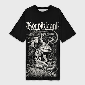 Платье-футболка 3D с принтом Korpiklaani ,  |  | korpiklaani | metal | shaman | группы | корпиклаани | метал | рок | фолк
