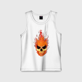 Детская майка хлопок с принтом fire flame skull ,  |  | art | body | bones | dead | drawing | face | fire | graffiti | head | roses | silent | skeleton | skul | skull | ад | арт | голова | граффити | зло | индеец | кости | огонь | перья | розы | рок | скелет | скул | скулл | три чер