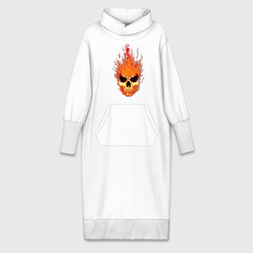 Платье удлиненное хлопок с принтом fire flame skull ,  |  | art | body | bones | dead | drawing | face | fire | graffiti | head | roses | silent | skeleton | skul | skull | ад | арт | голова | граффити | зло | индеец | кости | огонь | перья | розы | рок | скелет | скул | скулл | три чер