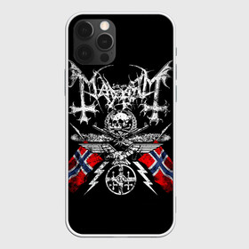 Чехол для iPhone 12 Pro Max с принтом MAYHEM , Силикон |  | black metal | mayhem | блэк метал | группа | мейхем | метал | рок