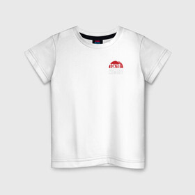 Детская футболка хлопок с принтом Tokiyskiy kovboy , 100% хлопок | круглый вырез горловины, полуприлегающий силуэт, длина до линии бедер | ковбой | логотип | солнце | токио | япония