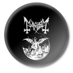 Значок с принтом Mayhem ,  металл | круглая форма, металлическая застежка в виде булавки | black | mayhem | metal | music | rock | блэк | гитара | группа | метал | музыка | рок | электрогитара