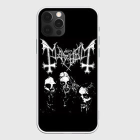 Чехол для iPhone 12 Pro Max с принтом Mayhem , Силикон |  | black | mayhem | metal | music | rock | skull | блэк | гитара | группа | метал | музыка | рок | череп | электрогитара