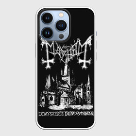 Чехол для iPhone 13 Pro с принтом Mayhem ,  |  | black | mayhem | metal | music | rock | skull | блэк | гитара | группа | метал | музыка | рок | череп | электрогитара
