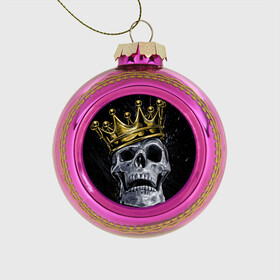 Стеклянный ёлочный шар с принтом Король скелетов , Стекло | Диаметр: 80 мм | Тематика изображения на принте: классный | кофта | майка итд | модный | новый | футболка | яркий