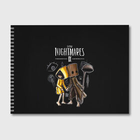 Альбом для рисования с принтом LITTLE NIGHTMARES 2 , 100% бумага
 | матовая бумага, плотность 200 мг. | little nightmares | little nightmares 2 | six | игры | комиксы | шестая