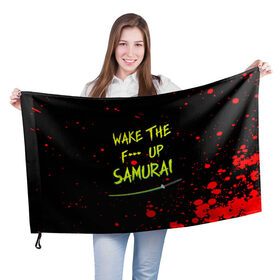 Флаг 3D с принтом WAKE THE F*** UP SAMURAI , 100% полиэстер | плотность ткани — 95 г/м2, размер — 67 х 109 см. Принт наносится с одной стороны | cyberpunk 2077 | hacker | maelstrom | militech | quadra | samurai | sci fi | technology | trauma team | v | будущее | игра | иероглифы | киану ривз | кибер | киберпанк | киборг | киборги | корпорация | лого | милитек | панк | роботы | самурай | т