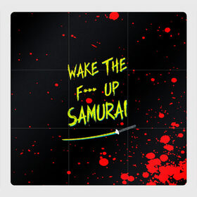 Магнитный плакат 3Х3 с принтом WAKE THE F*** UP SAMURAI , Полимерный материал с магнитным слоем | 9 деталей размером 9*9 см | cyberpunk 2077 | hacker | maelstrom | militech | quadra | samurai | sci fi | technology | trauma team | v | будущее | игра | иероглифы | киану ривз | кибер | киберпанк | киборг | киборги | корпорация | лого | милитек | панк | роботы | самурай | т