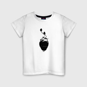 Детская футболка хлопок с принтом Сердце природы , 100% хлопок | круглый вырез горловины, полуприлегающий силуэт, длина до линии бедер | арт | дерево | природа | птицы | сердце | сохрани природу | топор | черно белое | экология