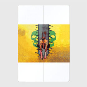 Магнитный плакат 2Х3 с принтом Человек бензопила демон , Полимерный материал с магнитным слоем | 6 деталей размером 9*9 см | anime | chainsaw man | manga | аниме | бензопила | демон | желтый | манга | ржавчина | человек бензопила | череп.