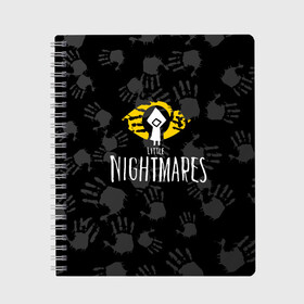 Тетрадь с принтом Little Nightmares , 100% бумага | 48 листов, плотность листов — 60 г/м2, плотность картонной обложки — 250 г/м2. Листы скреплены сбоку удобной пружинной спиралью. Уголки страниц и обложки скругленные. Цвет линий — светло-серый
 | bandai namco entertainment | little | little nightmares | nightmares | tarsier studios | маленькие | платформер