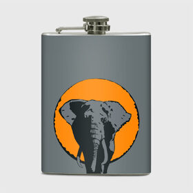 Фляга с принтом Африканский Слон , металлический корпус | емкость 0,22 л, размер 125 х 94 мм. Виниловая наклейка запечатывается полностью | африка | графика | дикий мир | животное | персонаж | природа | рисунок | слон