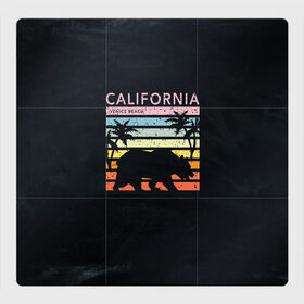 Магнитный плакат 3Х3 с принтом California venice beach , Полимерный материал с магнитным слоем | 9 деталей размером 9*9 см | Тематика изображения на принте: beach | bear | california | usa | venice | америка | закат | калифорния | лето | медведь | отпуск | пальмы | пляж | природа | радуга | сша