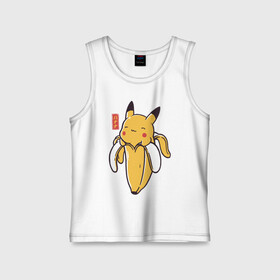 Детская майка хлопок с принтом Bananachu ,  |  | Тематика изображения на принте: bananachu | pikachu | pokemon | пикачу | покемон