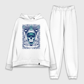 Женский костюм хлопок Oversize с принтом Skull Art ,  |  | art | body | bones | dead | drawing | face | graffiti | head | roses | skeleton | skul | skull | ад | арт | голова | граффити | зло | кости | лицо | металл | нарисованный | розы | рок | скелет | скул | скулл | три черепа | тьма