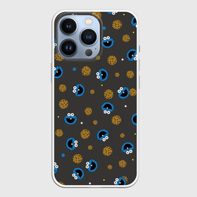 Чехол для iPhone 13 Pro с принтом Cookie Monster ,  |  | коржик | монстр | мультик | мультфильм | персонаж | печенье | текстура | улица сезам