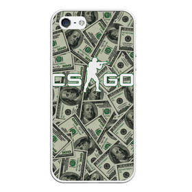 Чехол для iPhone 5/5S матовый с принтом CS:GO - Franklin | Франклин , Силикон | Область печати: задняя сторона чехла, без боковых панелей | beast | counter | cs | dollar | dollars | easy | ez | franklin | gg | ggwp | global | go | hyper | kill | money | offensive | one | shot | strike | деньги | доллар | доллары | контра | франклин