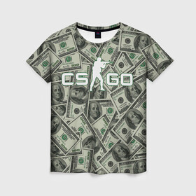 Женская футболка 3D с принтом CS:GO - Franklin | Франклин , 100% полиэфир ( синтетическое хлопкоподобное полотно) | прямой крой, круглый вырез горловины, длина до линии бедер | beast | counter | cs | dollar | dollars | easy | ez | franklin | gg | ggwp | global | go | hyper | kill | money | offensive | one | shot | strike | деньги | доллар | доллары | контра | франклин