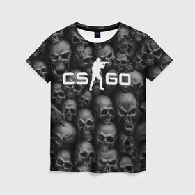 Женская футболка 3D с принтом CS:GO Catacombs | Катакомбы , 100% полиэфир ( синтетическое хлопкоподобное полотно) | прямой крой, круглый вырез горловины, длина до линии бедер | beast | cat | catacombs | cats | counter | counter strike | cs | death | easy | ez | gg | ggwp | global | go | hyper | kill | offensive | one | shot | skull | skulls | strike | зверь | катакомбы | кот | коты | котята | кошка | скоростной