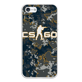 Чехол для iPhone 5/5S матовый с принтом CS:GO - Camo , Силикон | Область печати: задняя сторона чехла, без боковых панелей | beast | camo | camouflage | counter | counter strike | cs | easy | ez | gg | ggwp | global | go | hyper | kill | offensive | one | shot | strike | зверь | камуфляж | скоростной