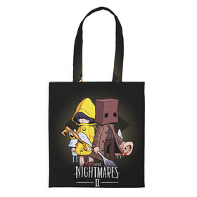 Шоппер 3D с принтом LITTLE NIGHTMARES 2 , 100% полиэстер | Плотность: 200 г/м2; Размер: 34×35 см; Высота лямок: 30 см | little nightmares | little nightmares 2 | six | игры | комиксы | шестая