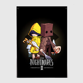 Постер с принтом LITTLE NIGHTMARES 2 , 100% бумага
 | бумага, плотность 150 мг. Матовая, но за счет высокого коэффициента гладкости имеет небольшой блеск и дает на свету блики, но в отличии от глянцевой бумаги не покрыта лаком | little nightmares | little nightmares 2 | six | игры | комиксы | шестая