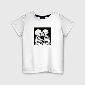 Детская футболка хлопок с принтом Covid-19 , 100% хлопок | круглый вырез горловины, полуприлегающий силуэт, длина до линии бедер | covid | covid 19 | вирус | корона | корона вирус | любовь | люди | маска | маски | поцелуй | скелет | скелеты | череп | черно белое