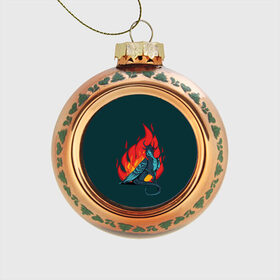 Стеклянный ёлочный шар с принтом Бирюзовый дракон , Стекло | Диаметр: 80 мм | бирюзовый цвет | графика | дракон | огонь | персонаж | пламя | рисунок | фэнтези
