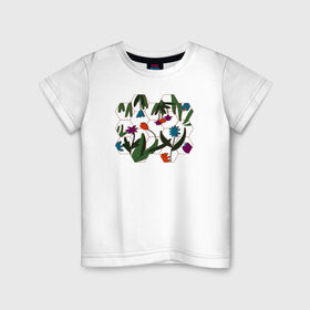 Детская футболка хлопок с принтом Цветочный мир , 100% хлопок | круглый вырез горловины, полуприлегающий силуэт, длина до линии бедер | flowers | природа | растения | цветы