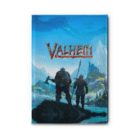 Обложка для автодокументов с принтом Valheim , натуральная кожа |  размер 19,9*13 см; внутри 4 больших “конверта” для документов и один маленький отдел — туда идеально встанут права | asgard | axe | games | gods | loki | odin | spear | steam | thor | valheim | vikings | war | асгард | боги | вальхейм | викинги | война | игры | копье | локи | один | стим | топор | тор