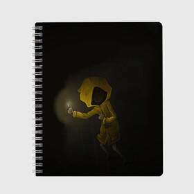 Тетрадь с принтом Little Nightmares В Темноте , 100% бумага | 48 листов, плотность листов — 60 г/м2, плотность картонной обложки — 250 г/м2. Листы скреплены сбоку удобной пружинной спиралью. Уголки страниц и обложки скругленные. Цвет линий — светло-серый
 | games | little nightmares | доктор | игра | игрок | литл найтмерс | моно | охотник | повар | призрак | руки | сказка | страшилка | страшный сон | темнота | хорор | хоррор | шестая