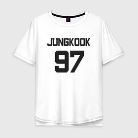 Мужская футболка хлопок Oversize с принтом BTS - Jungkook 97 , 100% хлопок | свободный крой, круглый ворот, “спинка” длиннее передней части | Тематика изображения на принте: boysband | bts | jungkook | jungkook 97 | k pop | korea | korean | music | бтс | джонгук | к поп | кей поп | корейская | корейский | корея | кпоп | музыка | чонгук