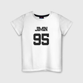 Детская футболка хлопок с принтом BTS - Jimin 95 , 100% хлопок | круглый вырез горловины, полуприлегающий силуэт, длина до линии бедер | Тематика изображения на принте: boysband | bts | jimin | jimin 95 | k pop | korea | korean | music | бтс | джимин | к поп | кей поп | корейская | корейский | корея | кпоп | музыка | чимин | чимин 95