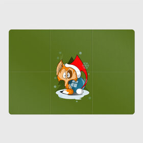 Магнитный плакат 3Х2 с принтом Маленький Котик Дед Мороз , Полимерный материал с магнитным слоем | 6 деталей размером 9*9 см | Тематика изображения на принте: графика | ёлка | ёлочная игрушка | животное | котик | новый год | персонаж | природа | рисунок