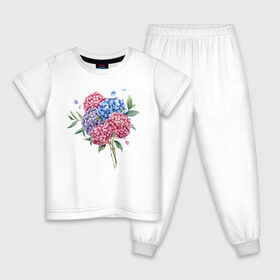 Детская пижама хлопок с принтом букет гаотензий , 100% хлопок |  брюки и футболка прямого кроя, без карманов, на брюках мягкая резинка на поясе и по низу штанин
 | 8 марта | весна | девушке | женский | мама | подарок | тренд | феминизм | цветы