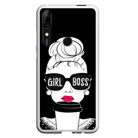 Чехол для Honor P Smart Z с принтом Girl Boss , Силикон | Область печати: задняя сторона чехла, без боковых панелей | Тематика изображения на принте: 8 марта | лучшая в мире | мама | подарок | подарок женщине | подарок любимым | подарок на 8 марта | самая лучшая  в мире | семья