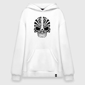 Худи SuperOversize хлопок с принтом Skull Art , 70% хлопок, 30% полиэстер, мягкий начес внутри | карман-кенгуру, эластичная резинка на манжетах и по нижней кромке, двухслойный капюшон
 | art | body | bones | dead | drawing | face | graffiti | head | roses | skeleton | skul | skull | ад | арт | голова | граффити | зло | кости | лицо | металл | нарисованный | розы | рок | скелет | скул | скулл | три черепа | тьма