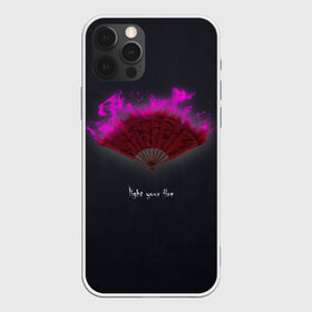 Чехол для iPhone 12 Pro Max с принтом Light your fire , Силикон |  | Тематика изображения на принте: light your fire | огонь | темный фон | фиолетовое пламя