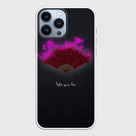 Чехол для iPhone 13 Pro Max с принтом Light your fire ,  |  | light your fire | огонь | темный фон | фиолетовое пламя