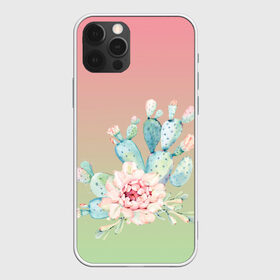 Чехол для iPhone 12 Pro Max с принтом суккулент градиент , Силикон |  | акварель | акварельный | весна | кактус | мило | природа | растение | рисунок | суккулент | сукулент | цветение | цветок | цветущий | цветы