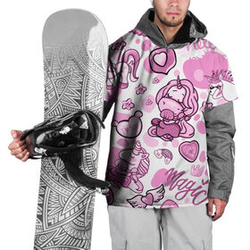 Накидка на куртку 3D с принтом Розовая мечта , 100% полиэстер |  | анимэ | девочки звездочки | единороги | любовь | мечта | пони | сердце