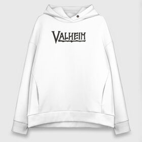 Женское худи Oversize хлопок с принтом Valheim logo , френч-терри — 70% хлопок, 30% полиэстер. Мягкий теплый начес внутри —100% хлопок | боковые карманы, эластичные манжеты и нижняя кромка, капюшон на магнитной кнопке | valheim | valheim логотип | вальхейм | выживание | игра | игры